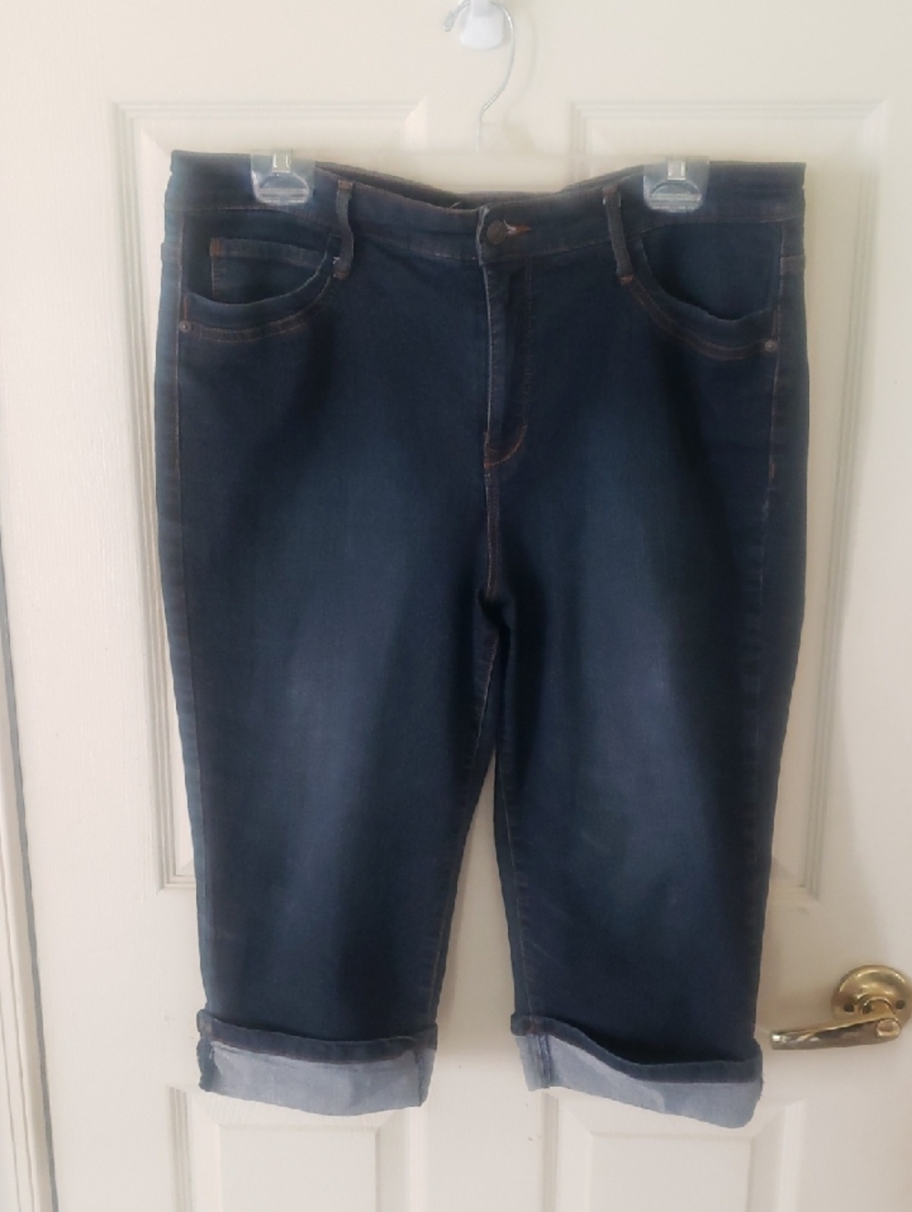 Gloria Vanderbilt Skimmer Denim Capris, Size 14